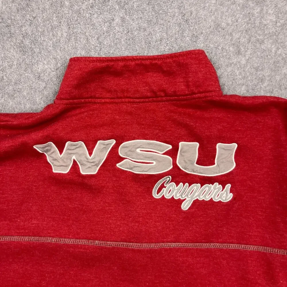 Stadium‎ Athletics Washington State Cougars Pullover Large Red 1/4 Quarter Zip